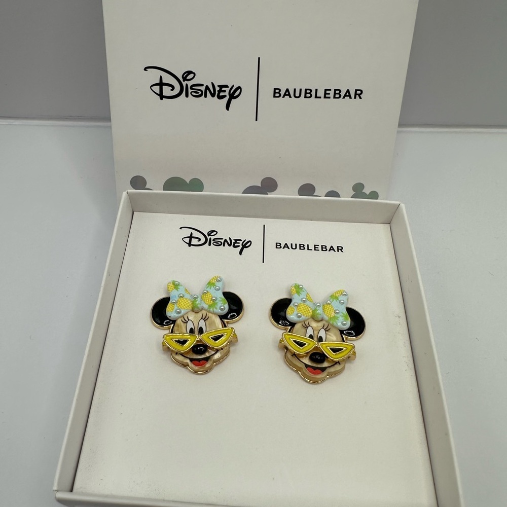 BaubleBar Disney Minnie Mouse sunglasses earrings NWT